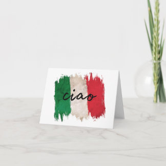 Ciao, Italian language greeting Card