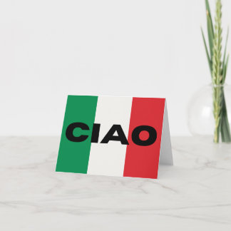 Ciao, Italian language greeting Card