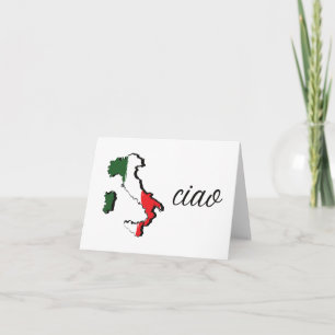 Ciao, Italian language greeting   Card