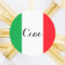Ciao Italy italian flag