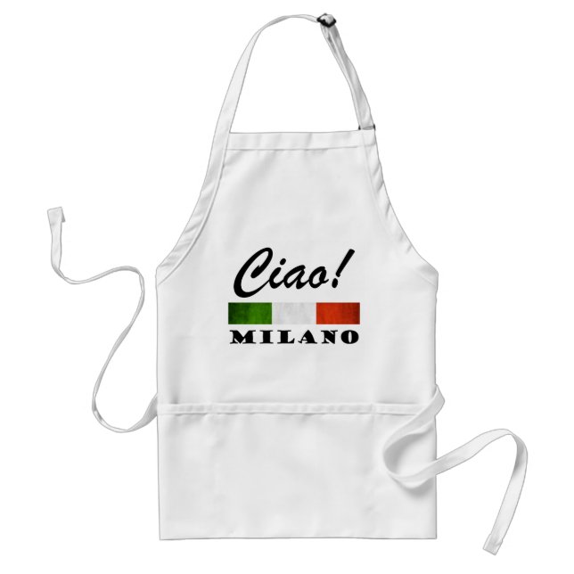 Ciao! Milano Tricolore Italian Flag Milan Italy Standard Apron (Front)