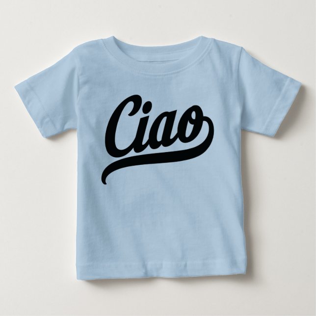 Ciao Script (Black) Baby T-Shirt (Front)