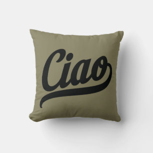 Ciao Script (Black) Cushion