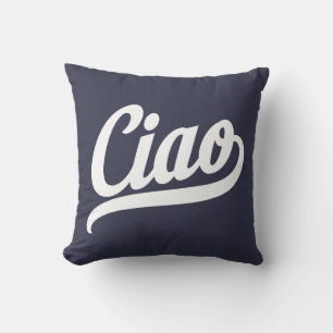 Ciao Script (White) Cushion