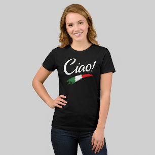 Ciao Script White Text Minimalist Women’s Tri-Blen Tri-Blend Shirt