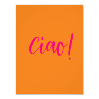 Ciao sign Italy Oarnge and Pink Tropical twist