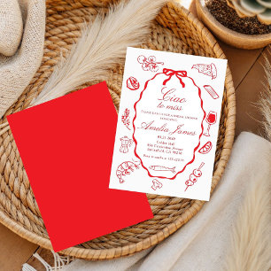 Ciao to Miss Italian Mediterranean bridal shower Invitation