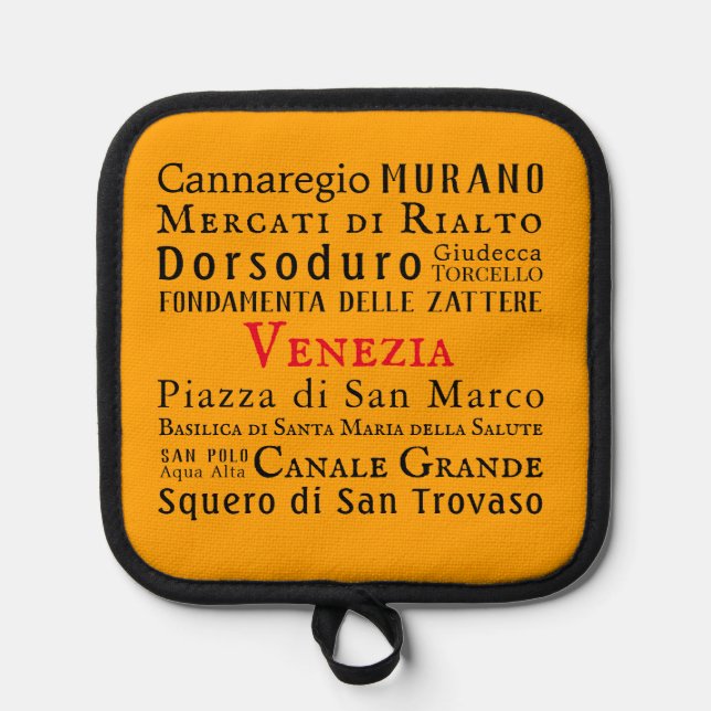 Ciao Venezia! Canvas Print Pot Holder (Front)