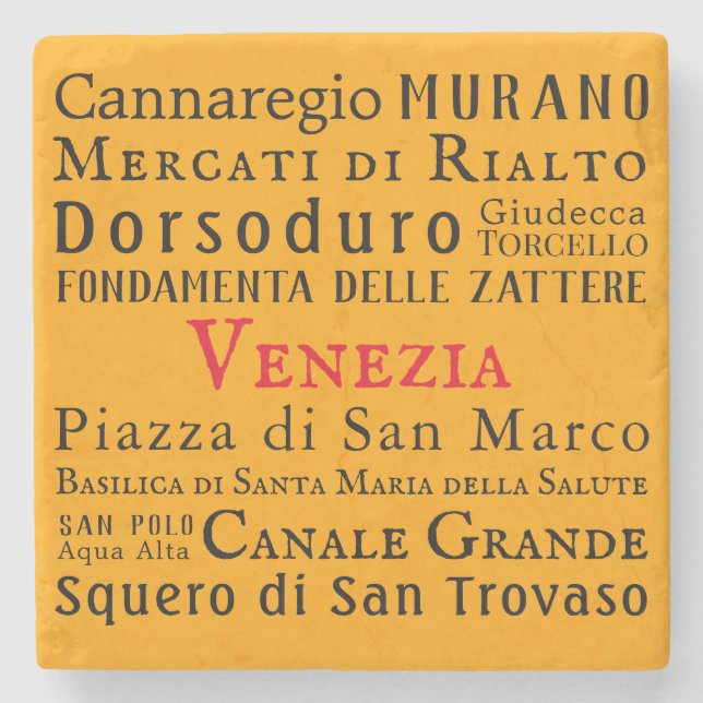 Ciao Venezia! Stone Coaster (Front)