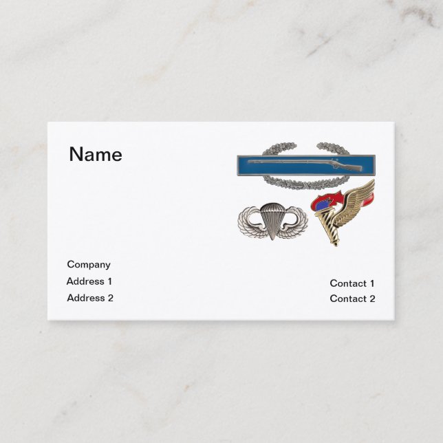 CIB Airborne Pathfinder Business Card (Front)