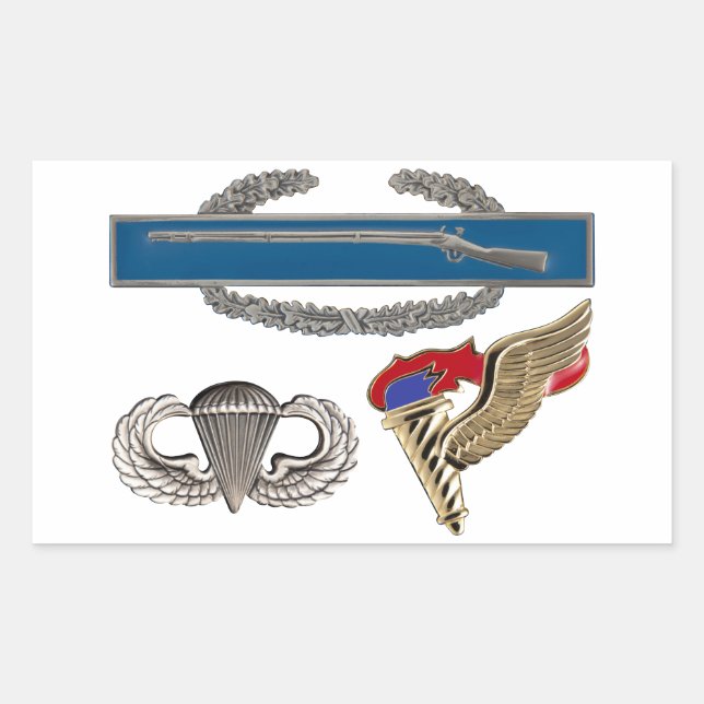 CIB Airborne Pathfinder Rectangular Sticker (Front)