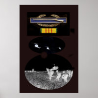 CIB and Vietnam service Ribbon poster