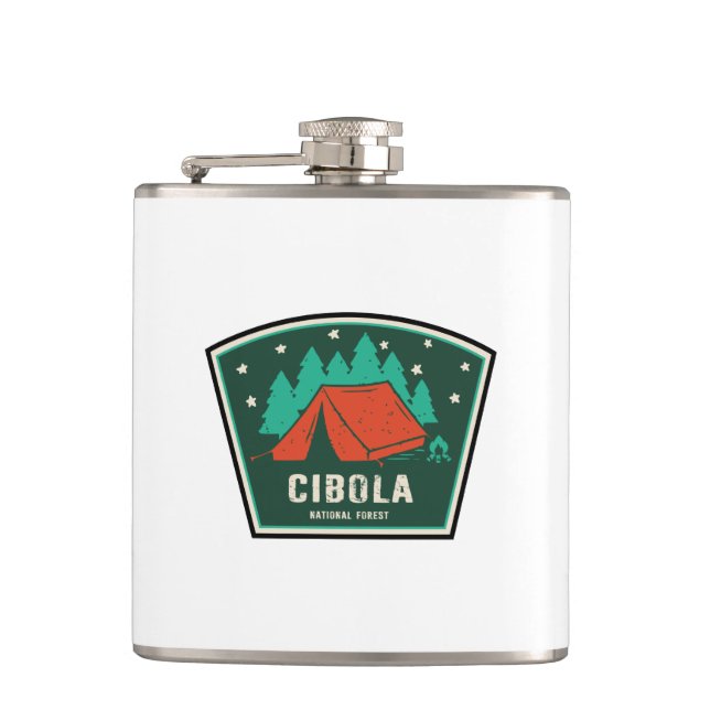 Cibola National Forest Camping Hip Flask (Front)