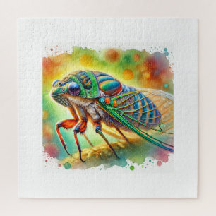 Cicada 060824AREF150 - Watercolor Jigsaw Puzzle