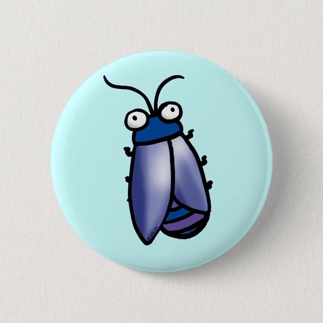 Cicada 6 Cm Round Badge (Front)