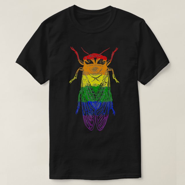 Cicada Brood X Cicada 2021 LGBTQ Pride  T-Shirt (Design Front)