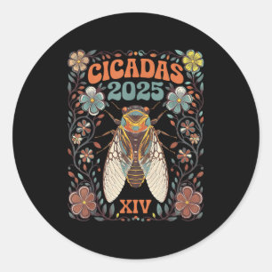 Cicada Brood Xiv Summer 2025 Reunion Tour Swarm Ci Classic Round Sticker