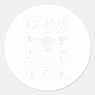 Cicada Brood Xiv Summer 2025 Reunion Tour Swarm Ci Classic Round Sticker