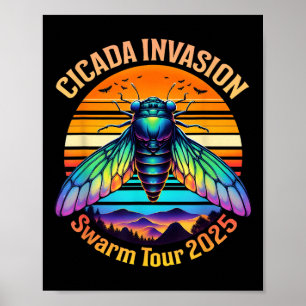 Cicada Brood Xiv Summer Cicadas Swarm Tour 2025 Poster