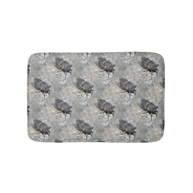 Cicada Bug Animal Nature Pattern Bath Mat (Front)
