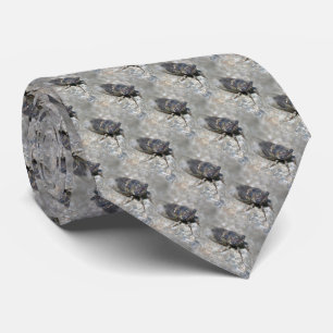 Cicada Bug Face Nature Pattern Tie