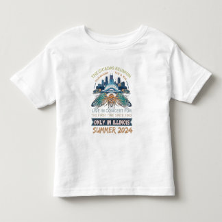 Cicada Concert Tour 2024 Illinois Cicada Broods Toddler T-Shirt