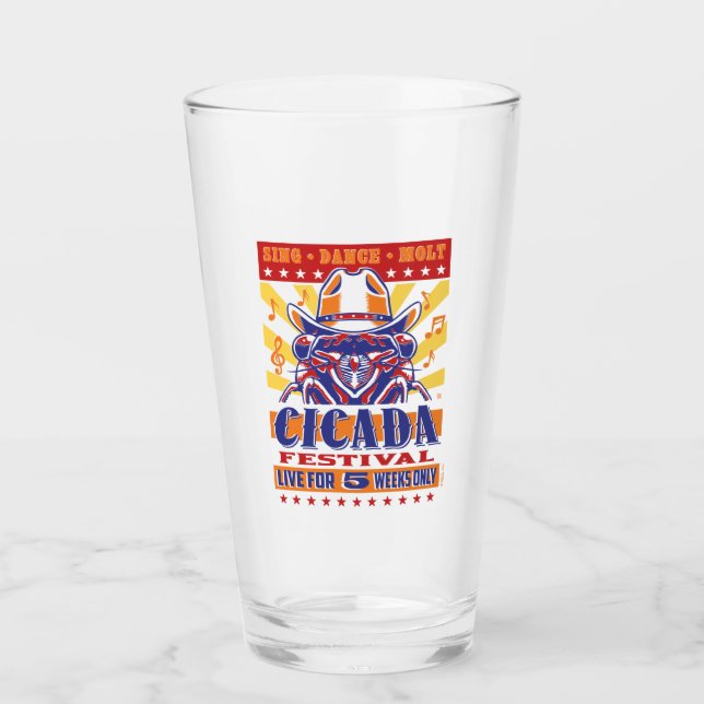 Cicada Country Music Festival Glass (Front)