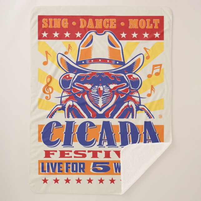 Cicada Country Music Festival Sherpa Blanket (Front)