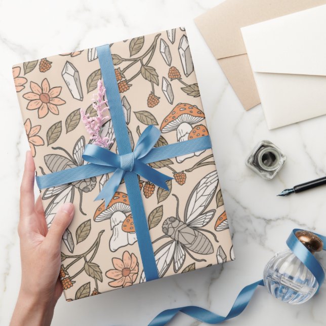 Cicada in the Forest Wrapping Paper (Gifting)
