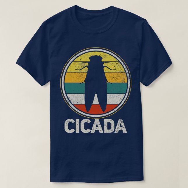Cicada Insect Entomologist Vintage T-Shirt (Design Front)