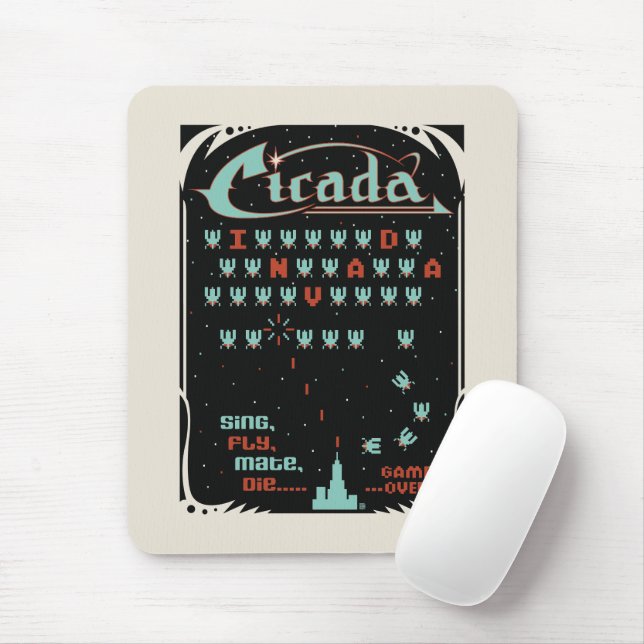 Cicada Invada Mouse Mat (With Mouse)