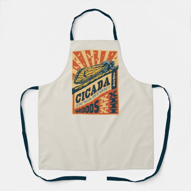 Cicada Invasion 2024 Letter Press Apron (Front)