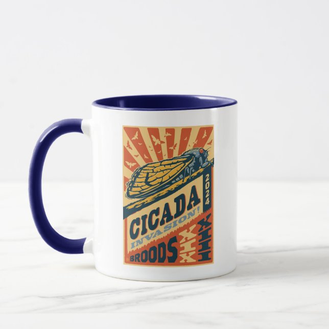 Cicada Invasion 2024 Letter Press Mug (Left)