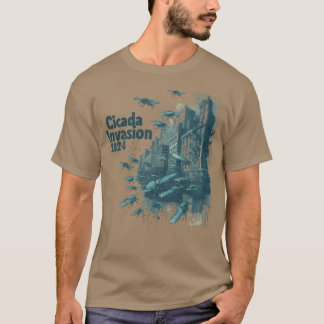 Cicada Invasion 2024 Urban Destruction funny T-Shirt