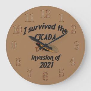 Cicada Invasion Large Clock