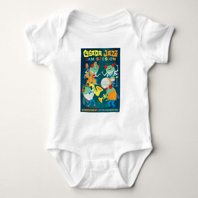 Cicada Jazz Jam Session Baby Bodysuit (Front)