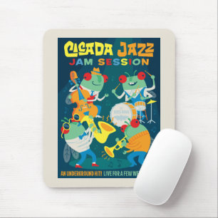 Cicada Jazz Jam Session Mouse Mat