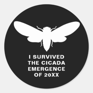 Cicada Magicicada Emergence Survivor Classic Round Sticker