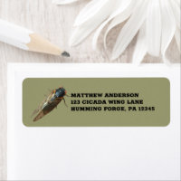 Cicada Photo Bug, Insect Return Address
