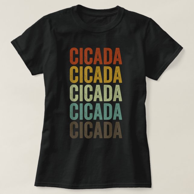 Cicada Retro T-Shirt (Design Front)