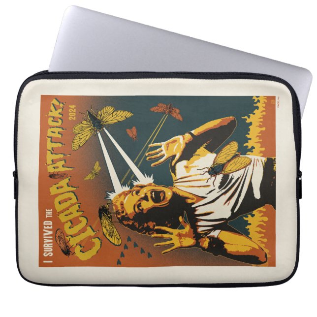 Cicada Screaming Lady 2024 Laptop Sleeve (Front)