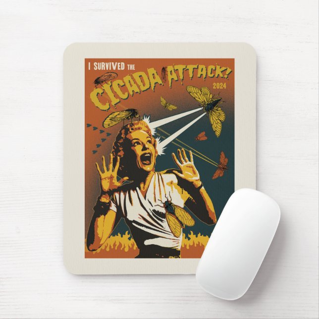 Cicada Screaming Lady 2024 Mouse Mat (With Mouse)