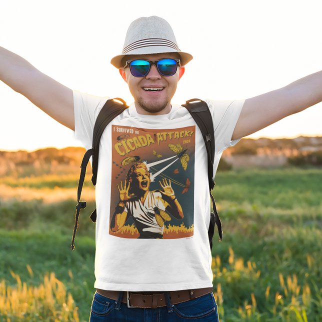 Cicada Screaming Lady 2024 T-Shirt (Person wearing t-shirt)