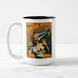 Cicada Screaming Lady 2024 Two-Tone Coffee Mug
