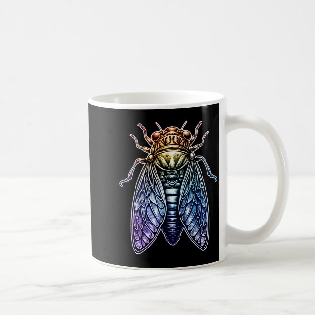 Cicada Shirt Insect Great Eastern Brood X Cicadas  Coffee Mug (Right)