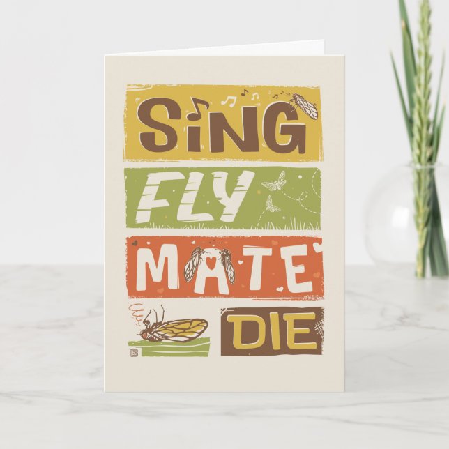 Cicada Sing Fly Mate Die Card (Front)