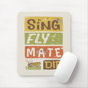 Cicada Sing Fly Mate Die Mouse Mat