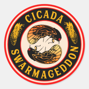 Cicada Swarmageddon Funny Cicadas are Back Classic Round Sticker