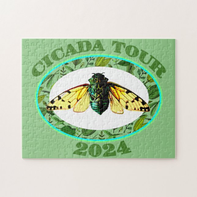 Cicada Tour 2024 Insect Lover Broods XIII and XIX Jigsaw Puzzle (Horizontal)