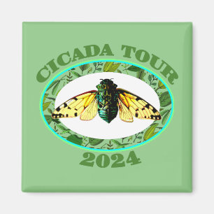 Cicada Tour 2024 Insect Lover Broods XIII and XIX Magnet